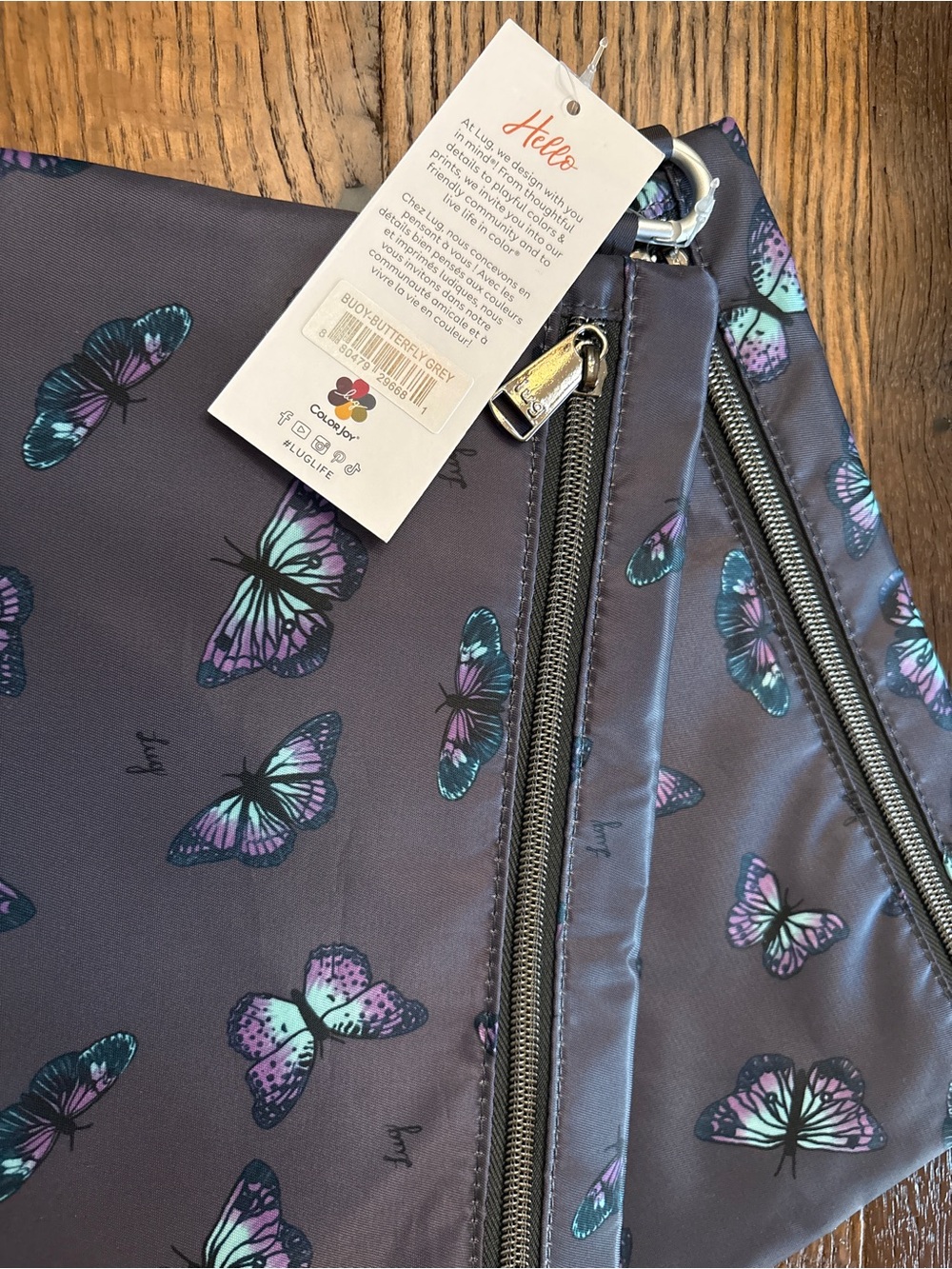 Lug Buoy 2pc Pouches. Butterfly Grey. NWT **Hard to Find** - Picture 3 of 6
